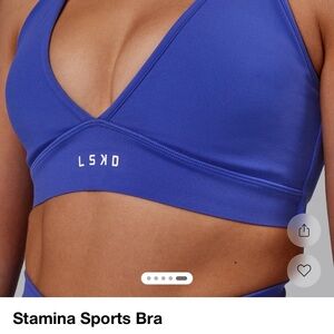 LSKD Women's Blue Performance Sports Bra